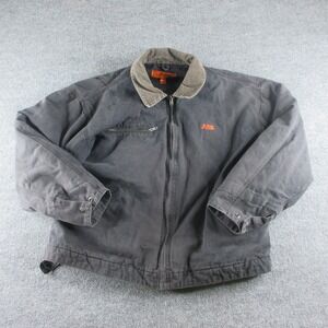 CornerStone Jacket Mens 2XL Black Canvas Quilted Bomber Detroit Style Workwear